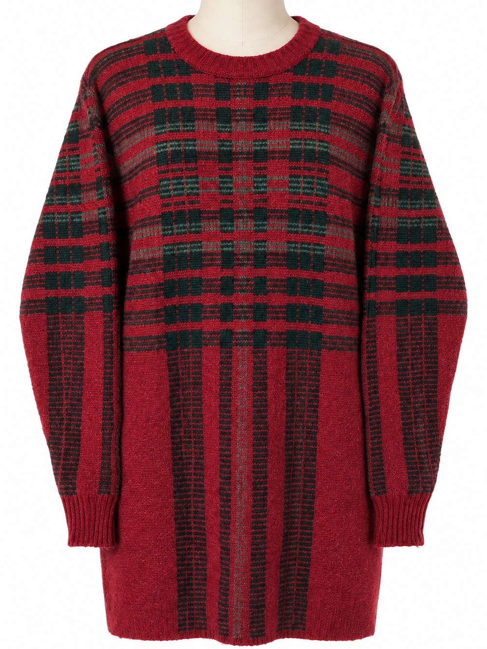 UNIF Hansen Tartan Plaid Oversized Sweater Tunic S